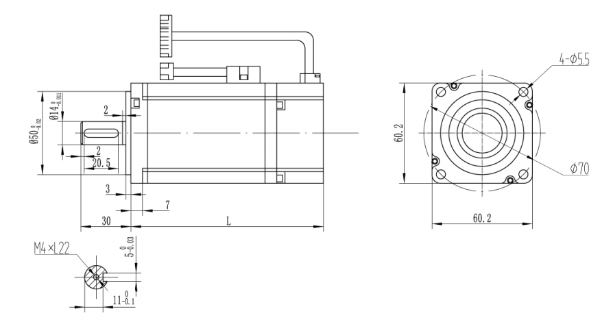 Série 60 de servo motor elétrico CA 220 V de alta eficiência para máquina de costura industrial